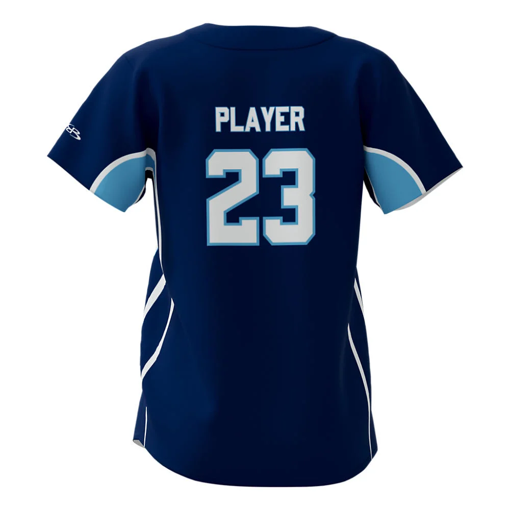 Hecho suyo Diseño uniforme de Softbol Nombre personalizado número completo Button Down Sublimation Digital Printed Letter Stitched Team Player Baseball Jersey