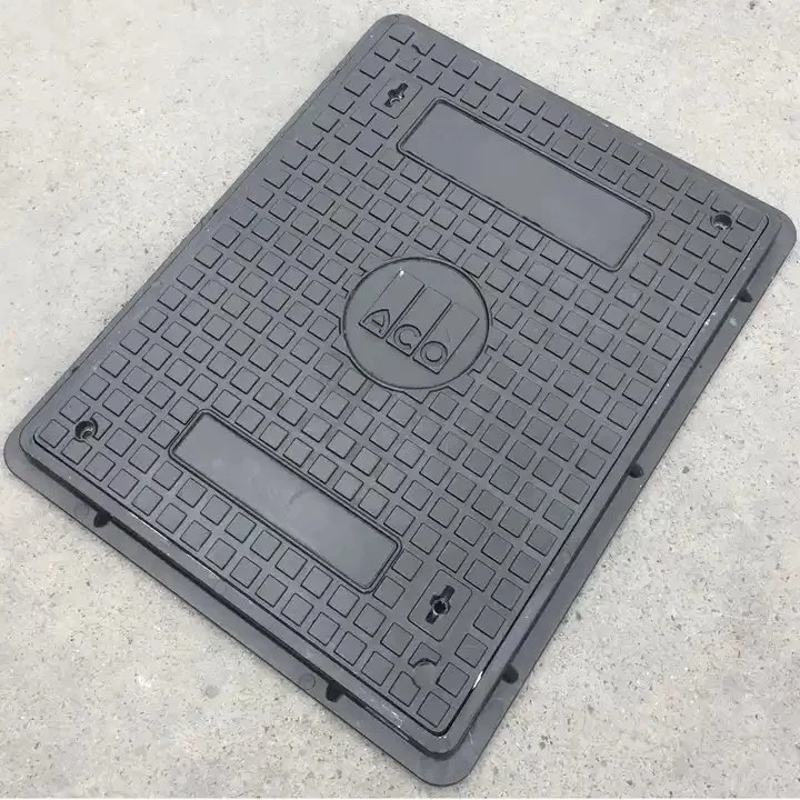 En124 Standard B125 Square/Rectangular High Temperature Forming Moulded Rectangle Plastic Resin FRP Fibre/SMC Manhole Covers 600X450mm