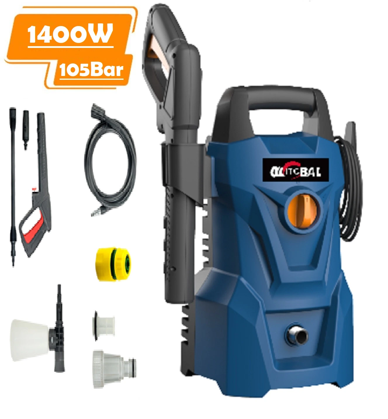 1800W Professional-Elektro-Hochdruckreiniger mit Schlauch Roller-Auto / Garten / Haus-Reinigung Maschine-Power-Tools