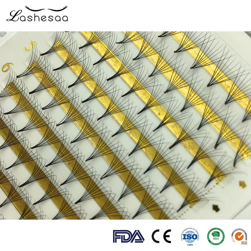 Mengfan China Halloween Eyelashes Manufacturing Private Label Classic Volume Eyelash Extensions 0.05 0.07 0.105mm Individual Lashes Pointy Base Pre Made Fans