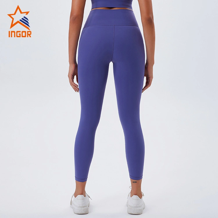 Ingor Sportswear Gym Apparel Hersteller Recycelte Yoga Leggings Custom Logo Damen Trainingsbekleidung Aktive Bekleidung Sport Fitness Frauen Yoga Bekleidung Verschleiß