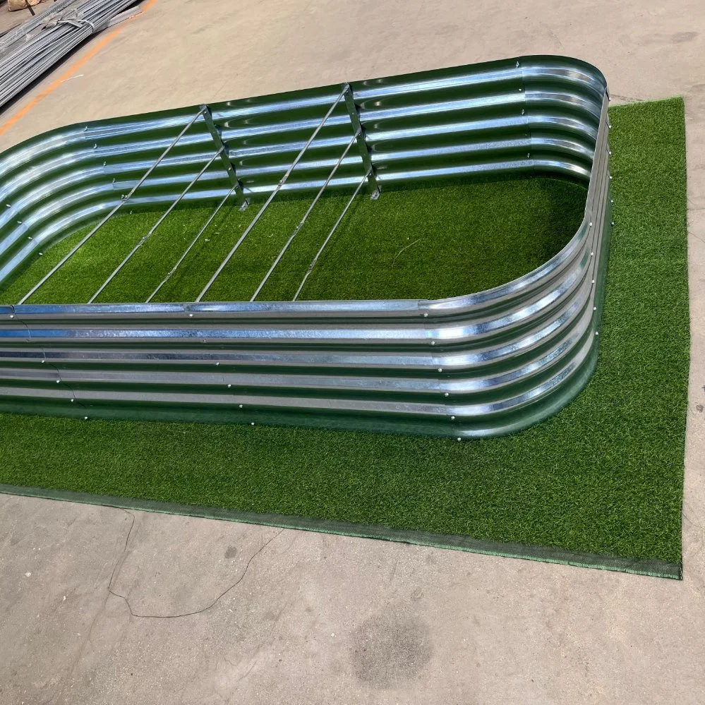 Corrugated Galvanized Steel Outdoor Garden Raised Planting Bed