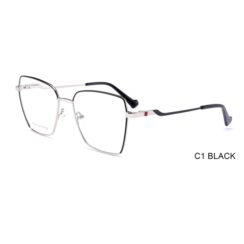 Gafas de montura de gafas de metal de montura fina y rectangular Gafas ópticas para hombre Marco