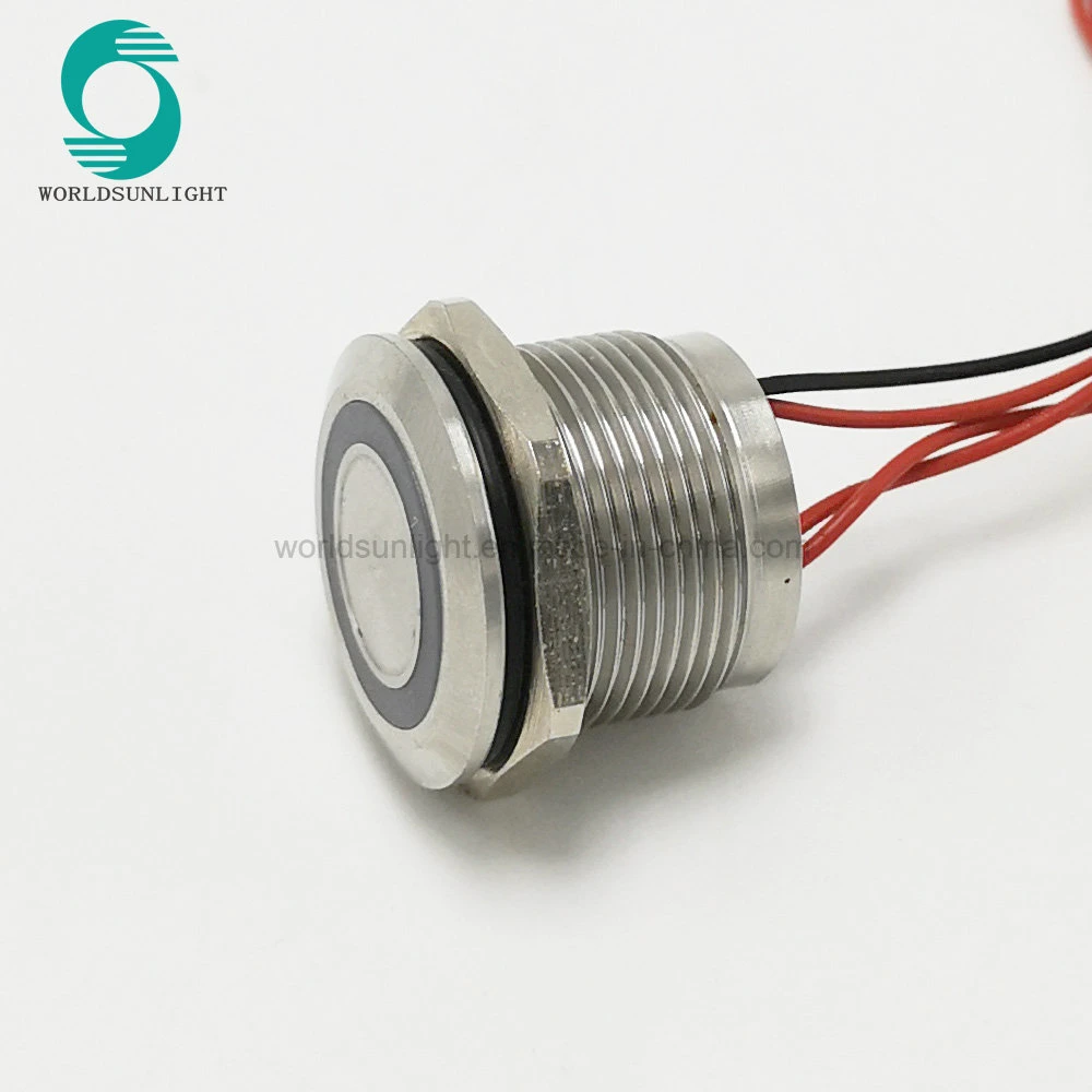 Ws22brafn1nomr IP68 22mm No Momentary Stainless Steel Piezo Switch with Chamfer