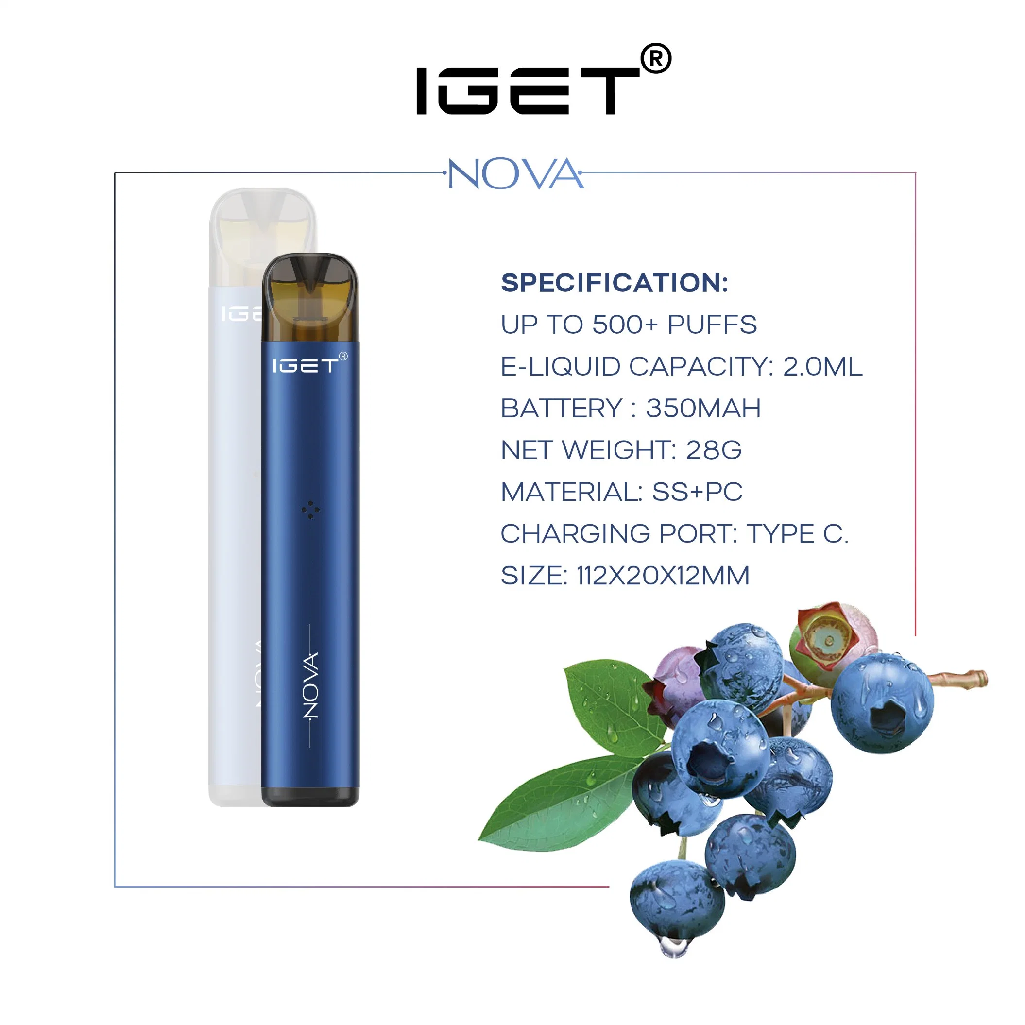 Cigarette rechargeable Stick Iget Vape Iget Nova Produits de mode