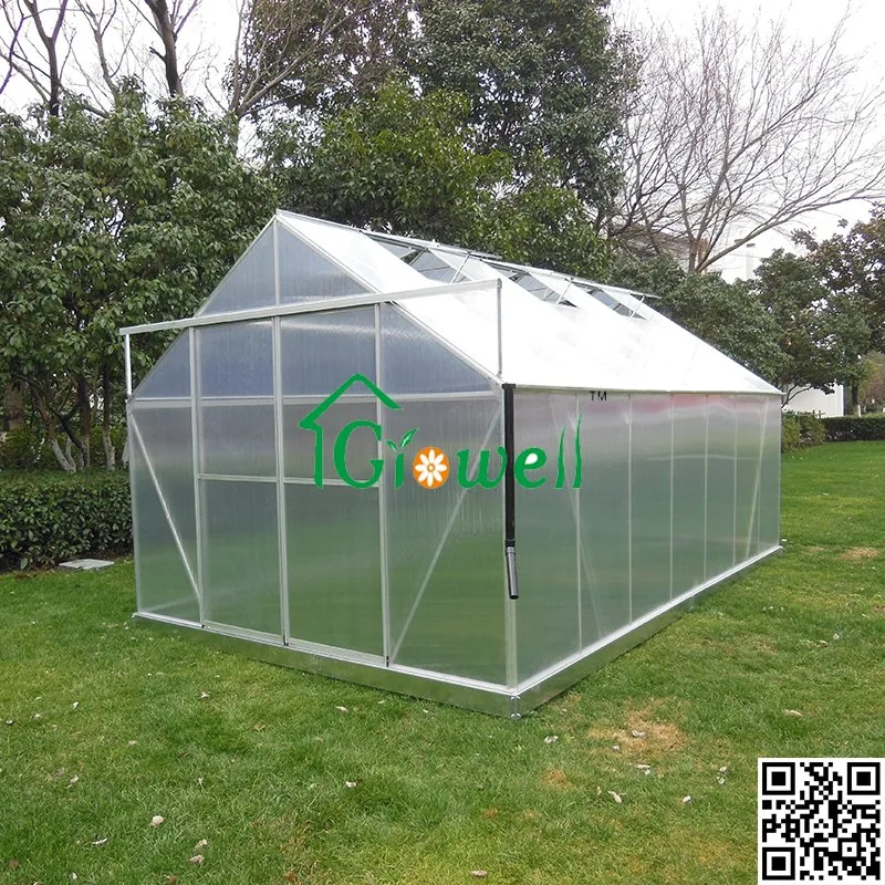 7' Wide UV Polycarbonate Aluminium Garden Greenhouse (HB7H series)