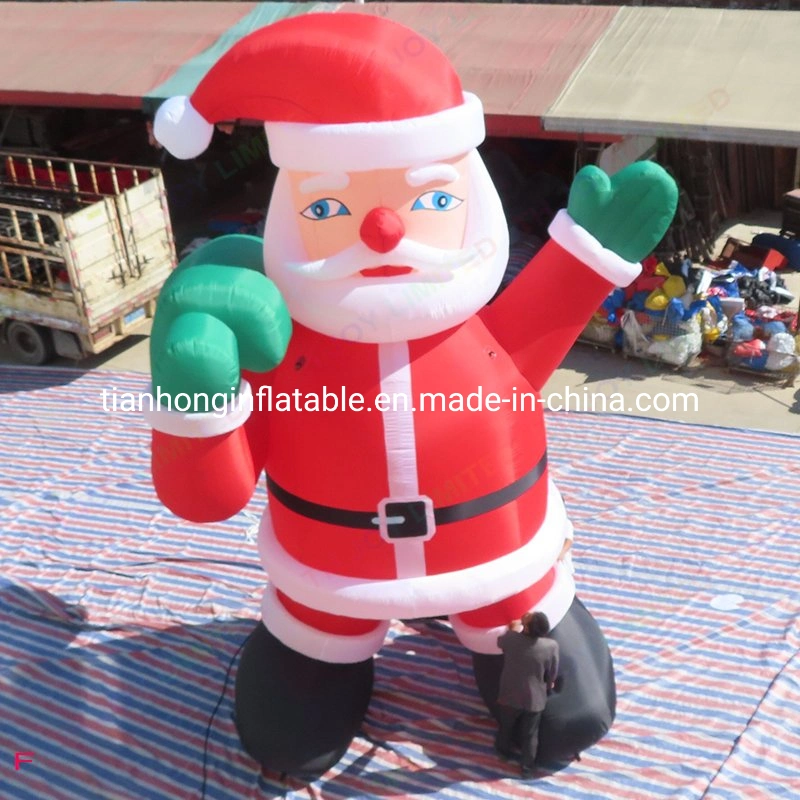 6m 20pés de altura gigante no exterior o Natal Santa Claus almofada insuflável