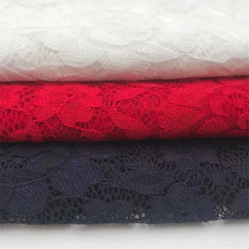 Yigao Textile High quality/High cost performance  Stretch Lace Fabric 92% Nylon 8% Spandex Lace Knitted Fabric