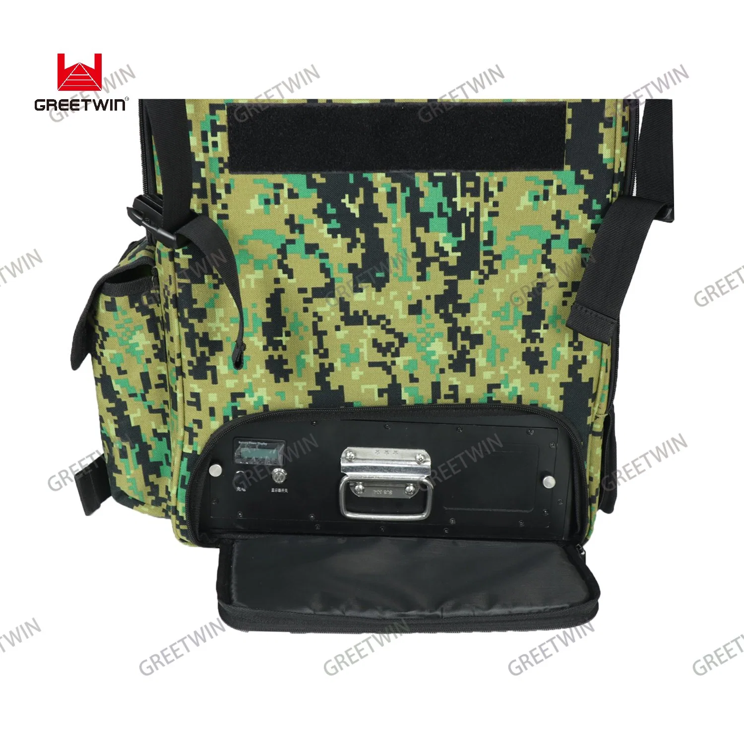 Camuflaje Color de alta potencia Jammer aviones no tripulados Uav mochila de la banda de 6 de la señal de Drone Anti Jammer