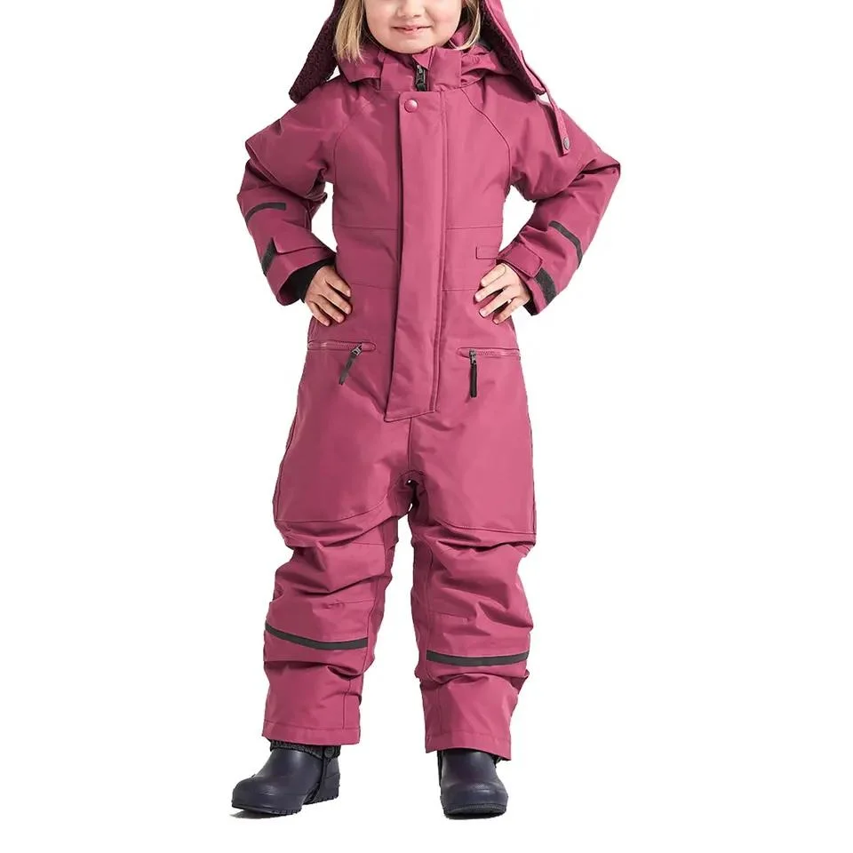 OEM Customized Fashion Jumpsuit Ski Suit for Children Snowboard Wear Down Jacket Kids