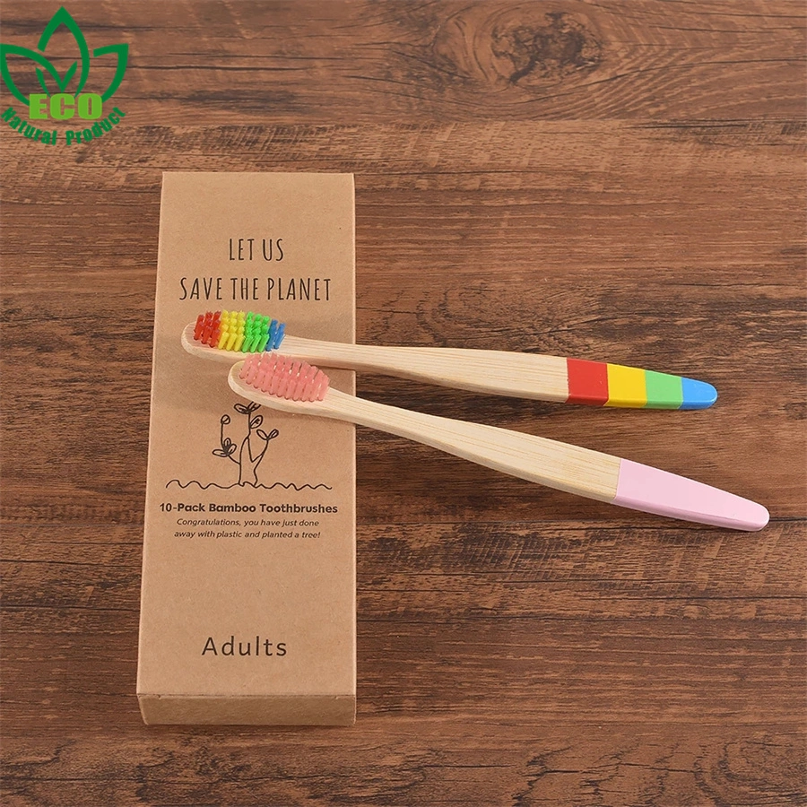 Adultos Colorful Natural Whitening Dental Oral Care Medio Bristle Ecología Pintura Vegana