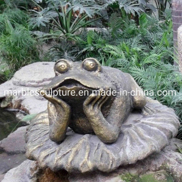 Estatua de animales Escultura de la rana de bronce&#160;para la decoración del jardín (B013)