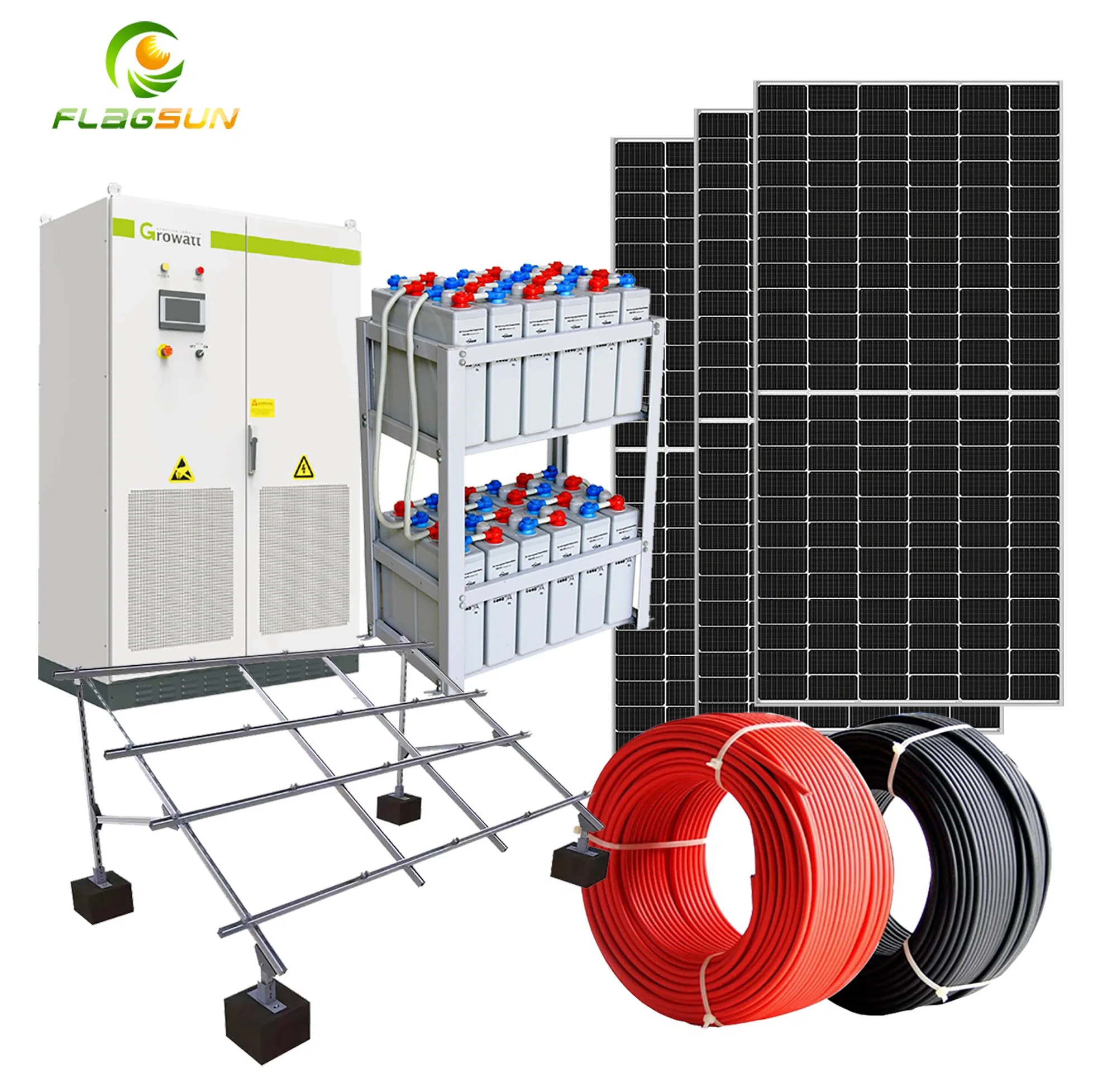 Sistema de Energía Solar de Tierra de Alta eficiencia 30kW conectado a la red 40kW 50kW Grid atada Home sistema de energía solar para la venta