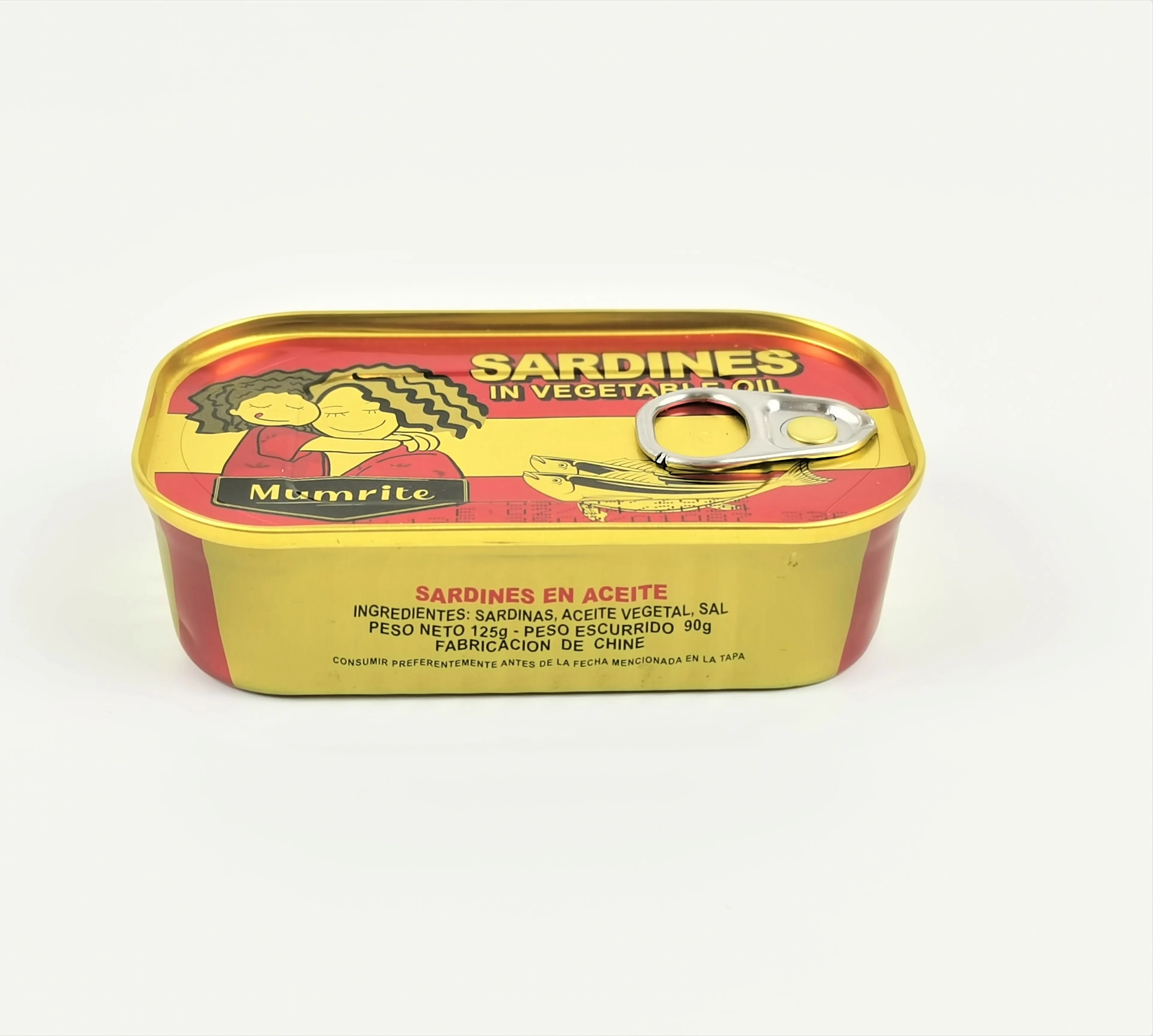 Canned Sardine in Vegetable 100% Oil Wholesale Sardines Tin Fish 125g