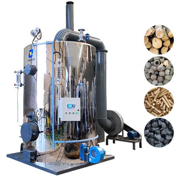 Energy Saving Fast Installaion 120-1000kg Bioamsss Pellet Steam Generator