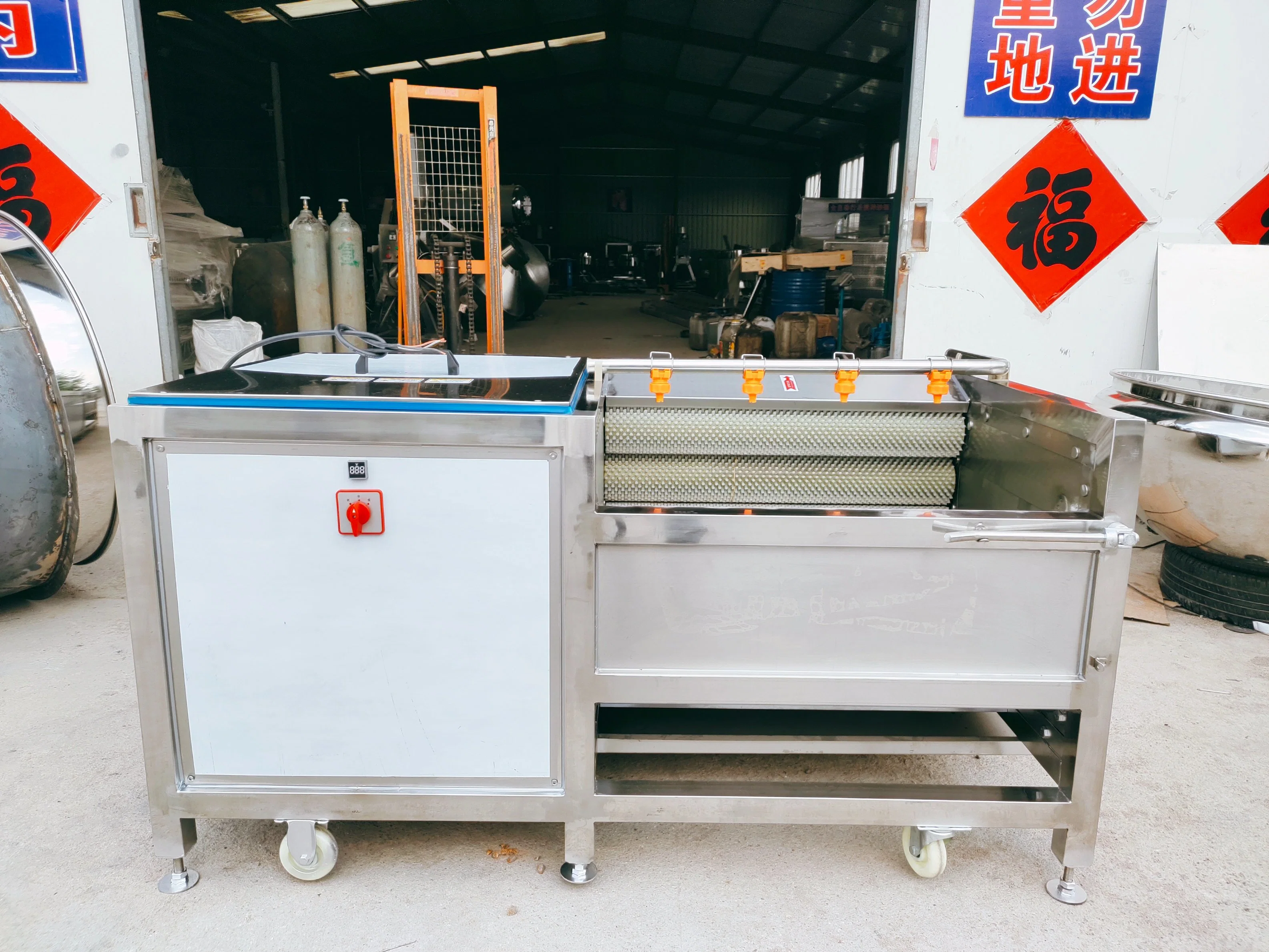 Potato Onion Vegetable Peeling Cleaning Machine /Avocado Apple Fruit Roller Washer Cleaner/Ginger Yam Peeling Machine