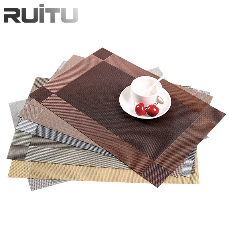 Restaurant Wedding Sublimation Heat Protection Anti Slip Cheap Table Place Mat Modern Design Cotton Luxurious Tea Fruit Coffee Table Mats Sets for Dining Room