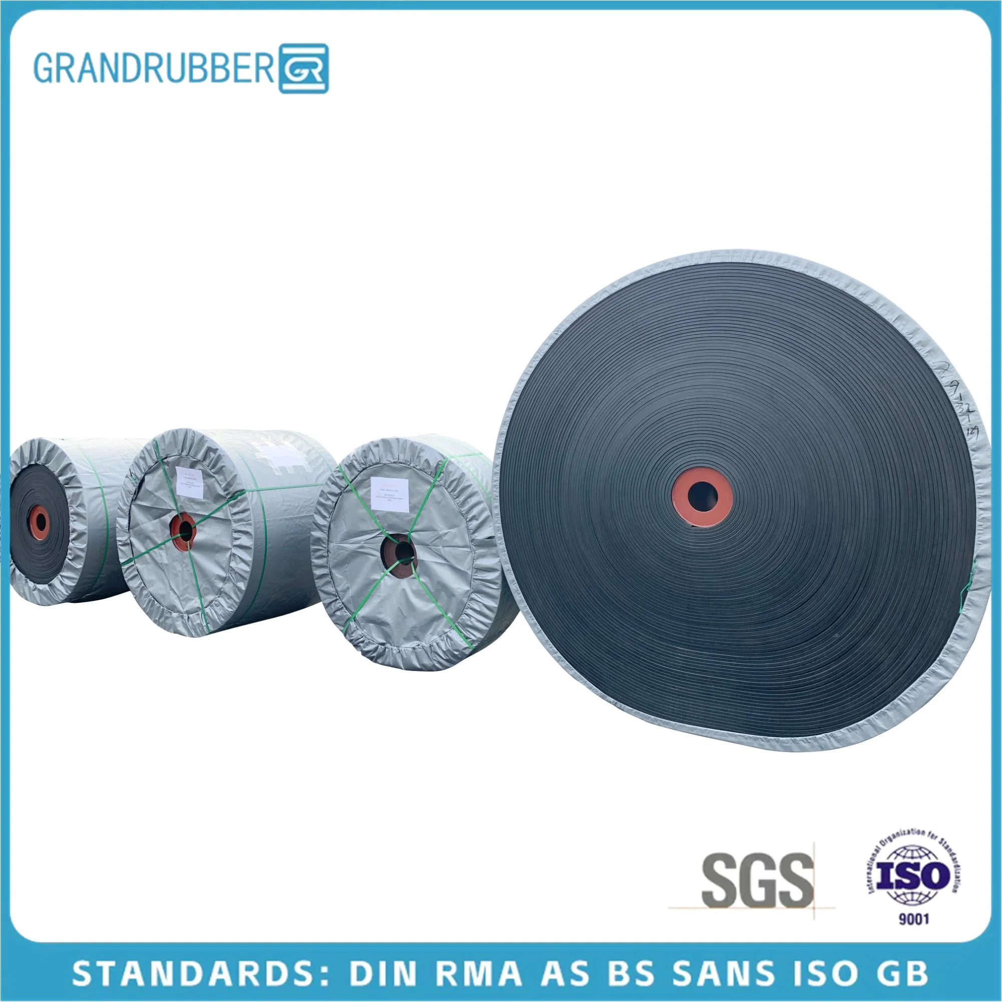 Heat/Oil/ Wear Resistant Heavyweight Endless Nylon Nn100 Polyester Industrial Rubber Conveyor Belt for Cement Industry