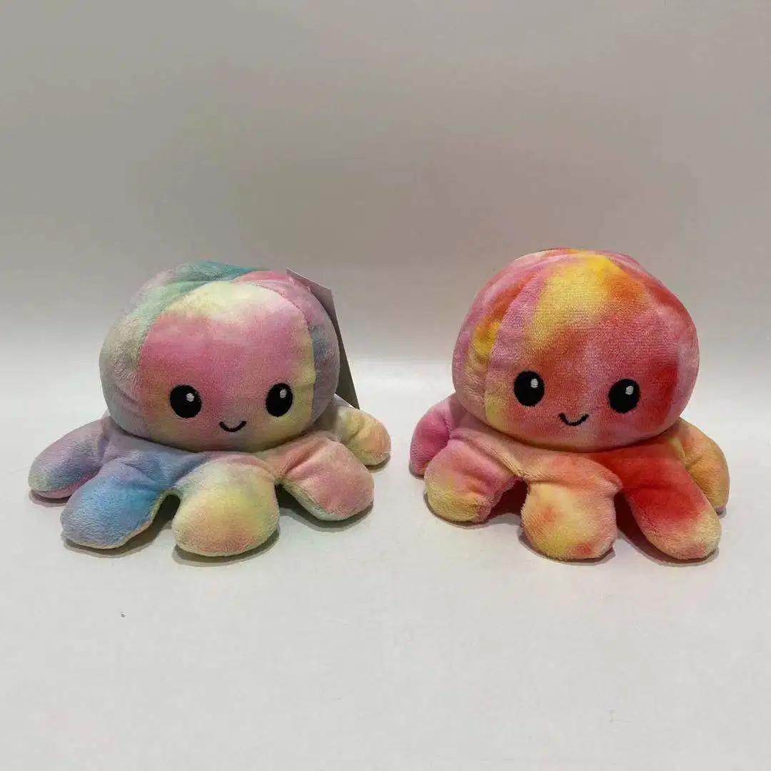 Nueva moda Tie-Dye Reversible Pulpo Peluche