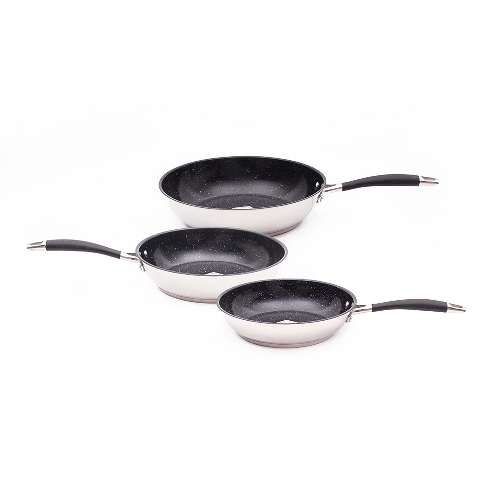 Aparelho de cozinha em aço inoxidável Multi Stir frigideira com revestimento médico contra pedras, utensílios de indução, Skillet Wok Pan