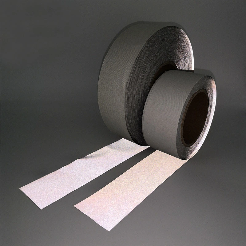 Polyester Silber Reflektierendes Gewebe Sicherheitskleidung Reflektierendes Klebeband Material