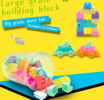 Assembled Toy Larger Particles Train Toys Car Plastic Building Blocks