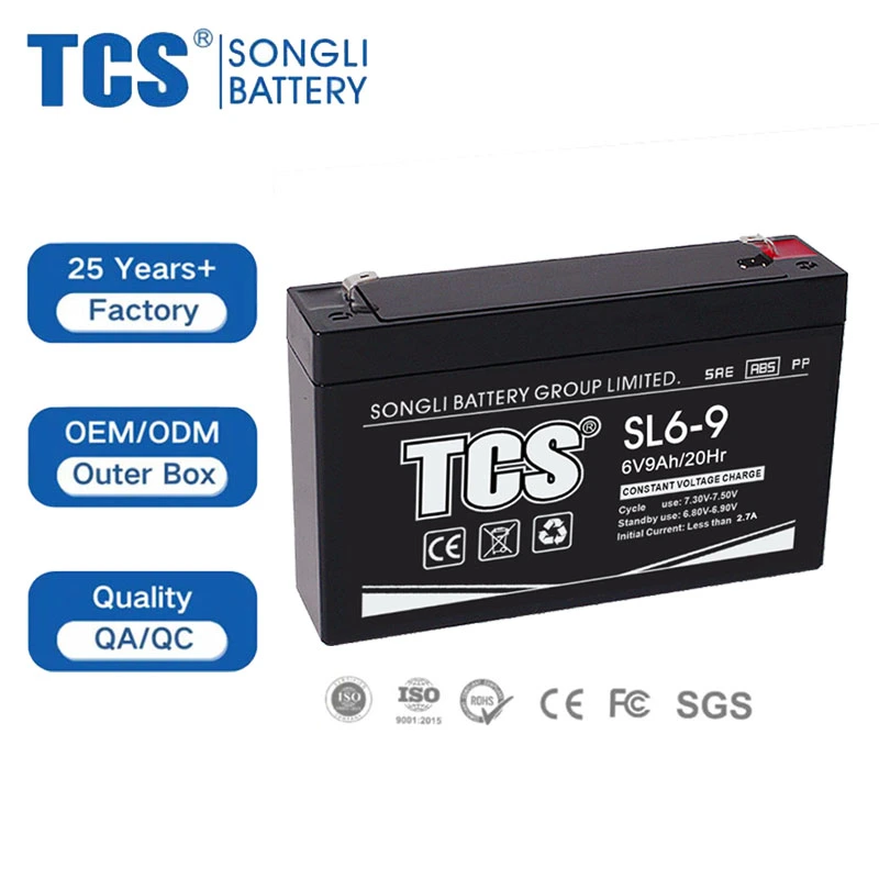 TCS SL6-9 6V 9ah baterías de Golf de plomo ácido para Básculas electrónicas