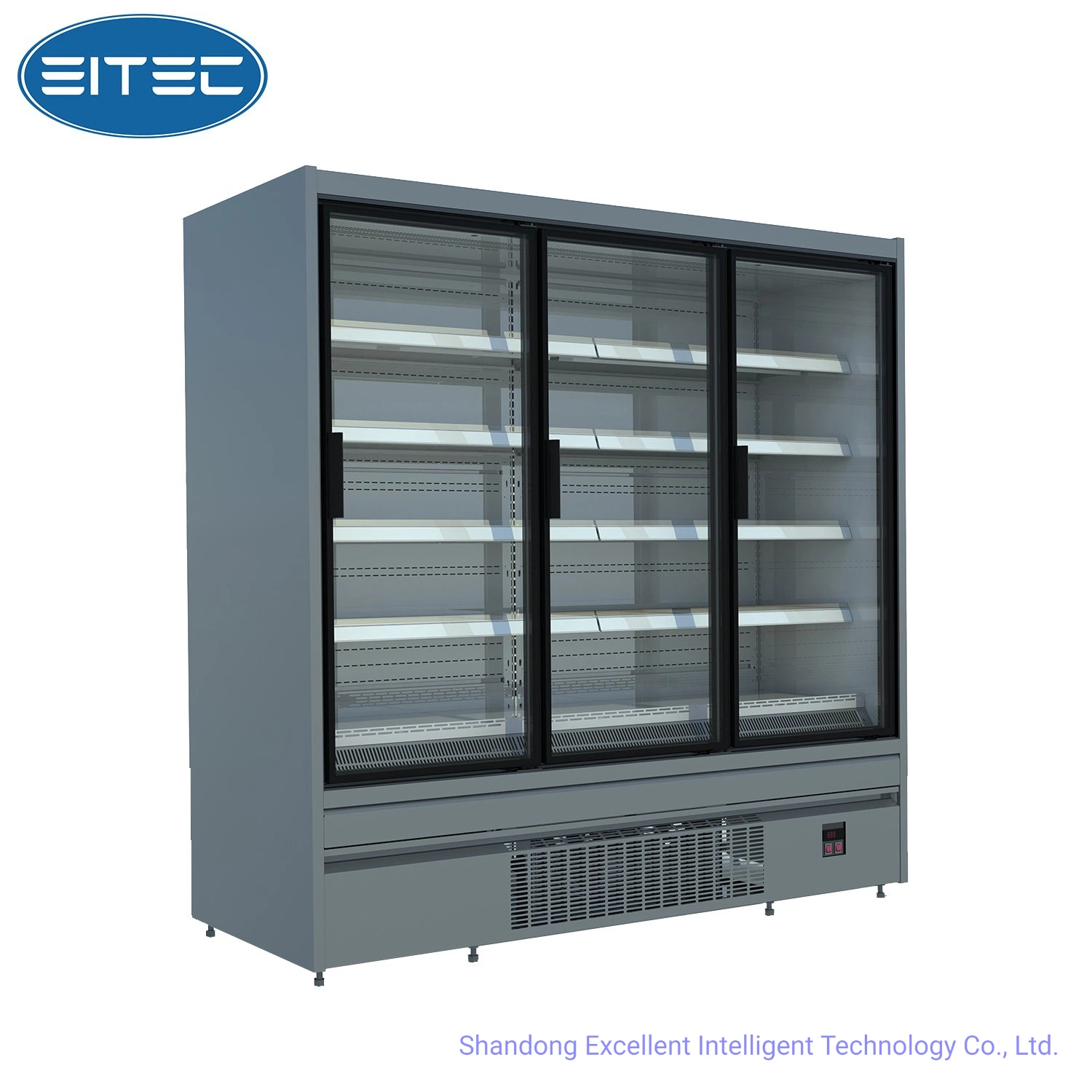 Supermarket Display Chiller Glass Door Beverage Storage Fridge