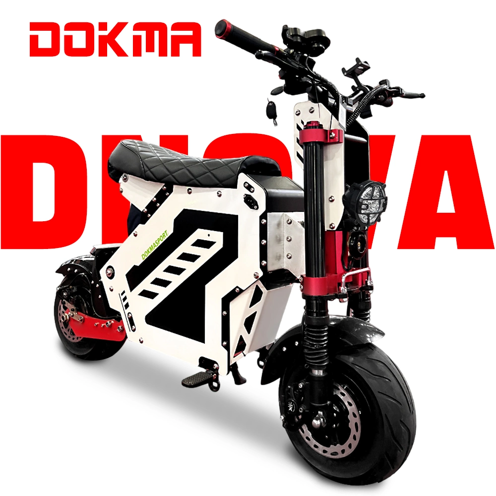 Dokma 72V 8000W neumático en carretera Scooter eléctrico de 2 ruedas con doble motor para adultos con certificación CE.
