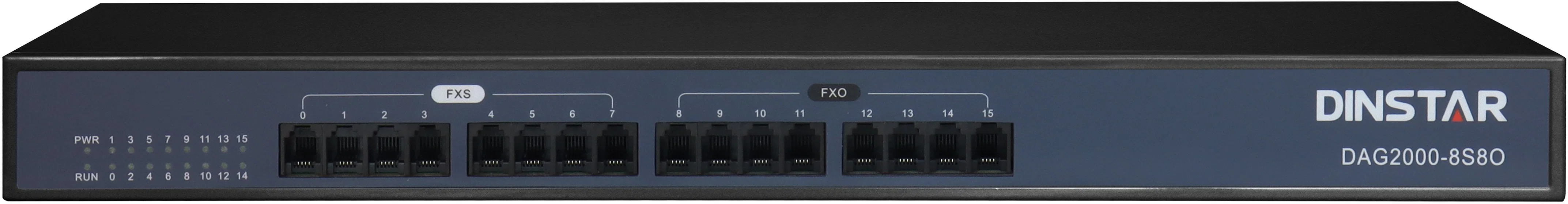 Hybride 8 FXO 8 ports FXS analogiques VoIP Gateway Dag2000-8s8o RTPC PBX hérité