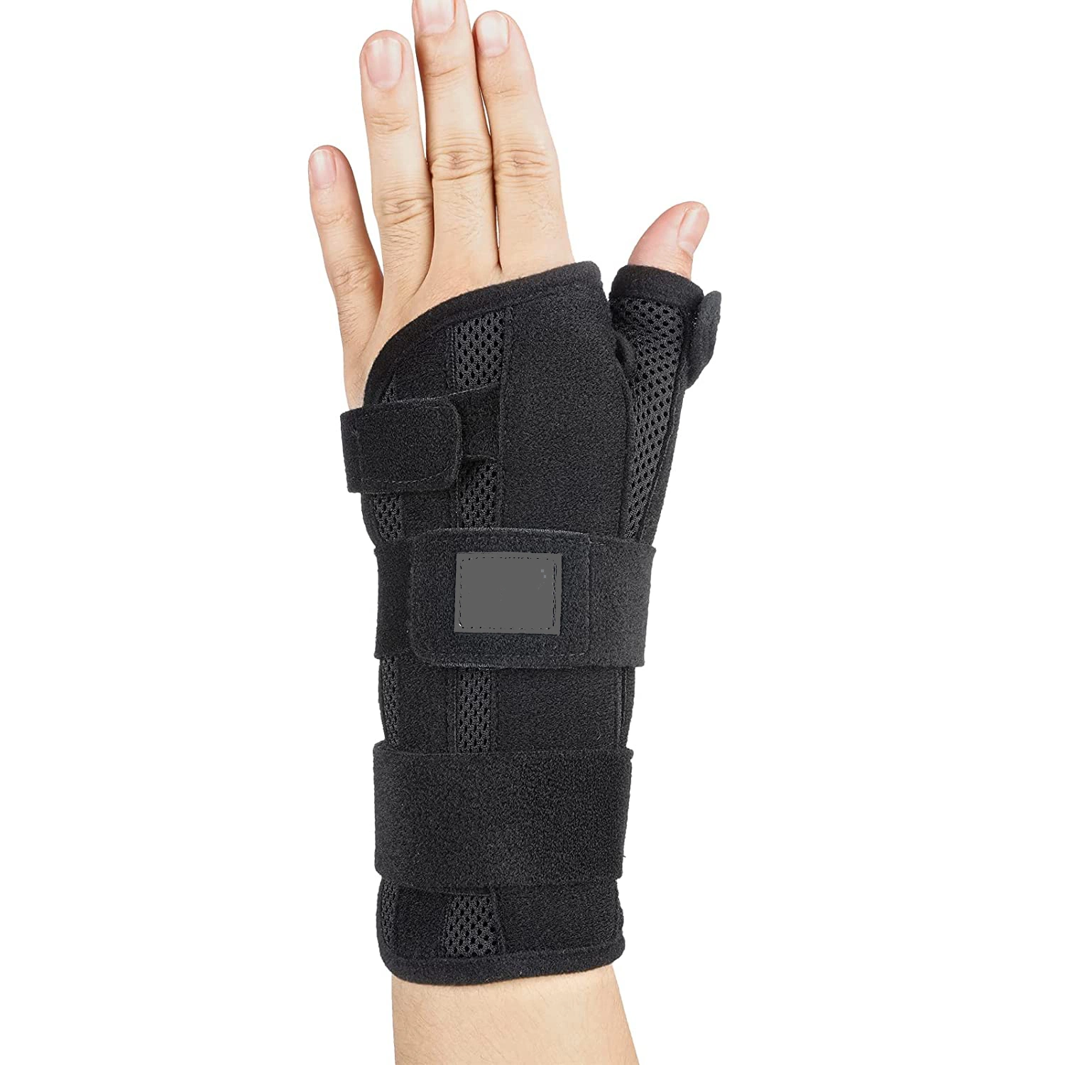 Sueño nocturno ajustable mano pulgar compresión ortopédica apoyo muñeca Brace Férula