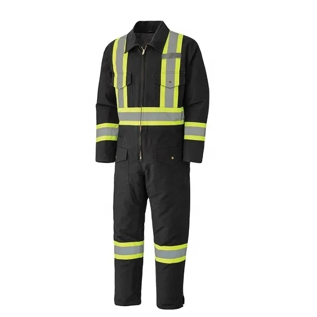 High Quality Industrial Men's Uniform Workwear Hi-Vis Coverall Boiler Suit with Reflective