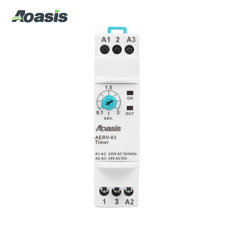 Aoasis Aerv-03 Temporizador de Retardo de Relé 220V Temporizador de 0,1s a 100 Horas Relé de Tempo de Função Única