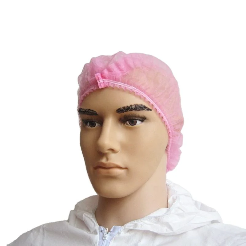 OEM Surgical Disposable Non Woven Bouffant Head Cover Nurse Cap