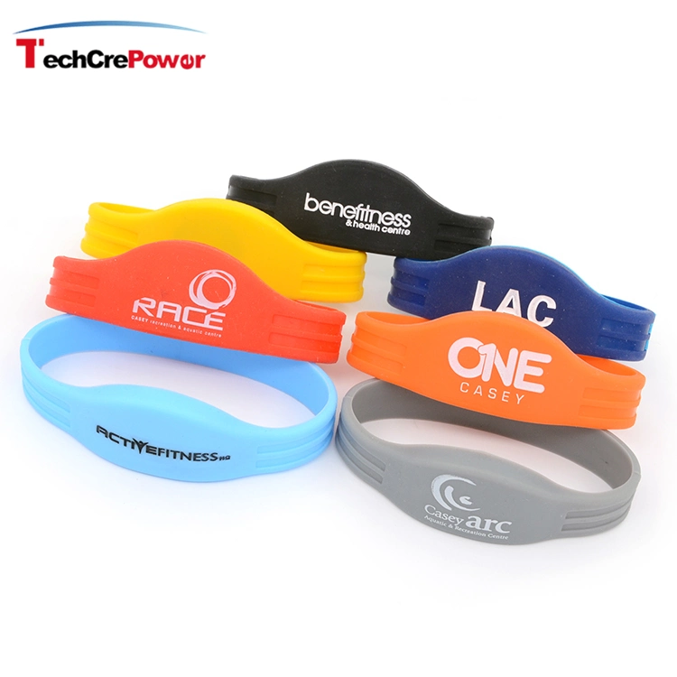 Waterproof 13.56MHz NFC Bracelet Programmable Adjustable Silicone RFID Wristband