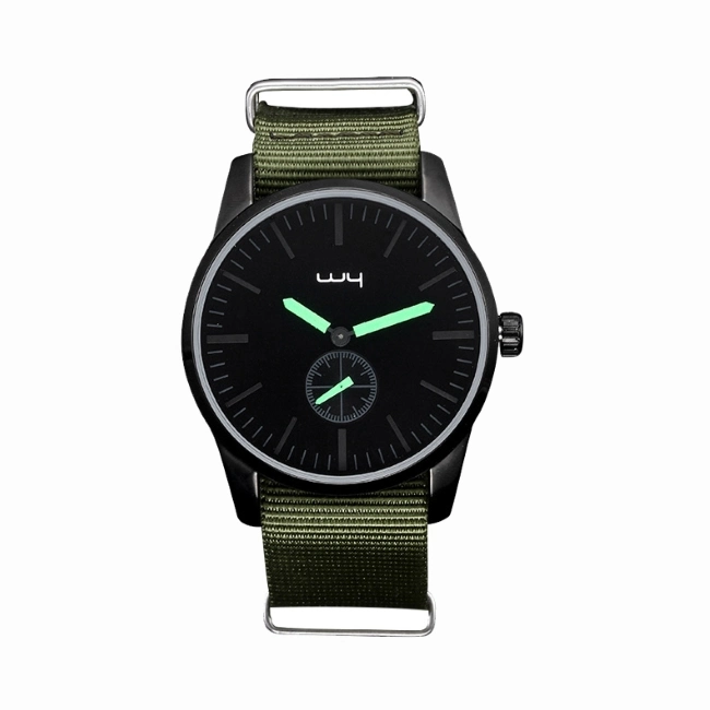 Waterproof Mens Luxury Nylon Minimalist Gift Quartz Wrist Watch Wy-136