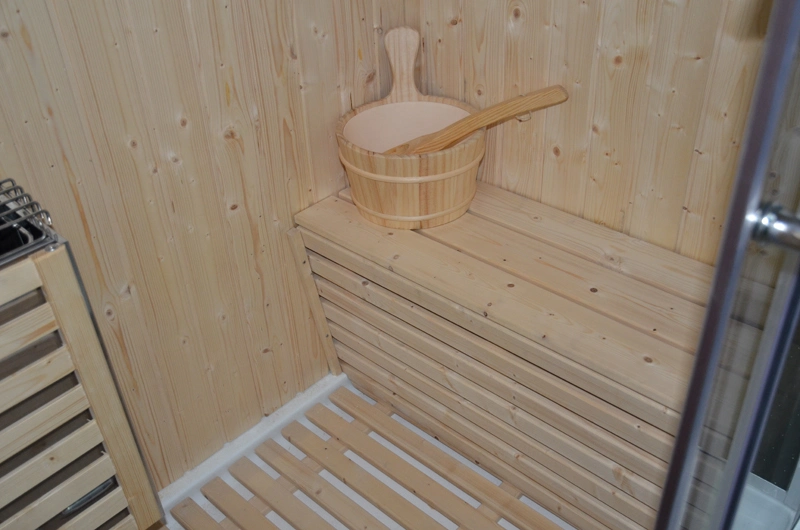 Simple Style Combination Finland Wooden Steam Room Cabin Sauna Shower