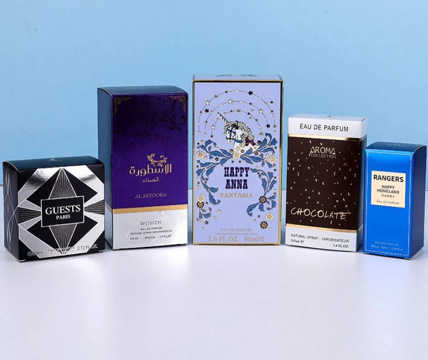 Custom White Card Material Packing Box Perfume Color Box Digital Product Packaging Box