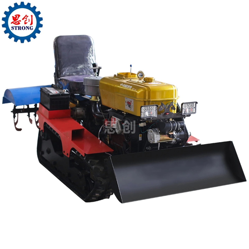 Crawler Micro Rotary Tiller Cultivator Mini Crawler Tractor with Track