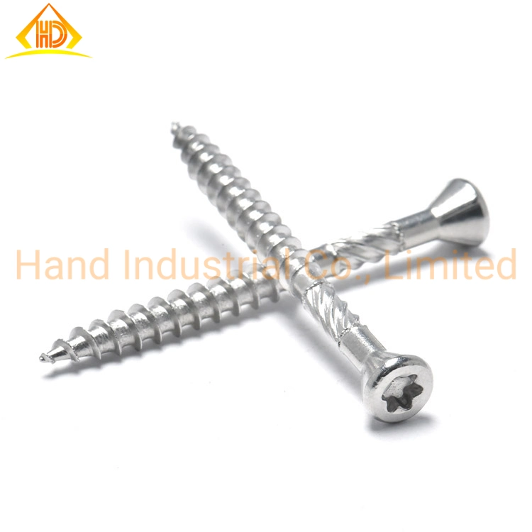 Directa de Fábrica de acero inoxidable 316 de 304 Csk cabeza Torx autorroscante de tornillo de madera 1/2