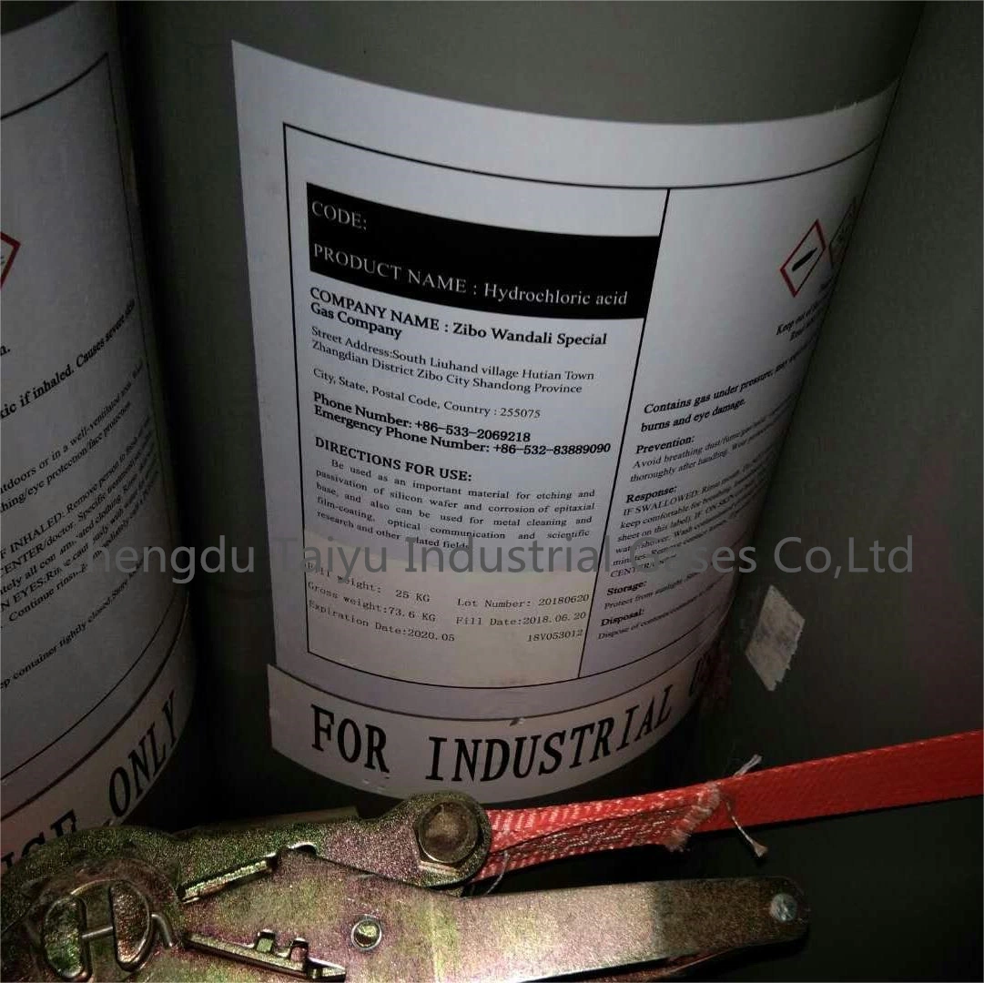 Industrial Specialty HCl/ Sf6/ C2h4/ CH4/ Carbon Monoxide Co Gas Hydrogen Chloride Gas HCl Gas