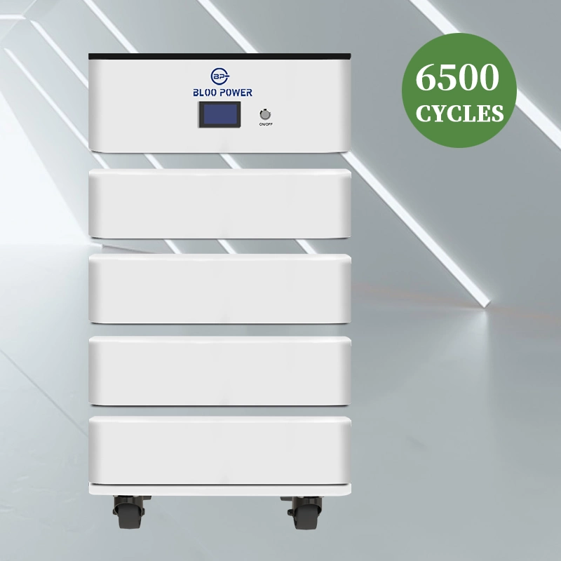 Bloopower 10kwh 100AH Li Ion Smart System ESS personnalisé de la Chambre des ménages profonde le cycle de vie du PDD pour le stockage d'accueil Rechargeable Batterie