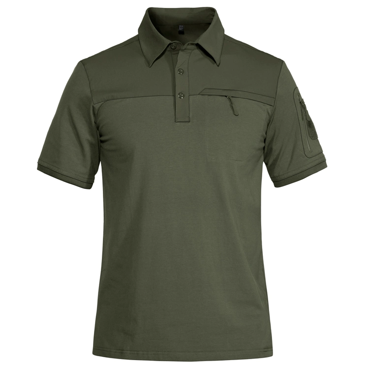 Bekleidungshersteller Herren Nylon Poloshirts, Baumwolle Spandex Combat T Shirt Tactical, Ripstop Wandern Klettern Kurzarm Shirts