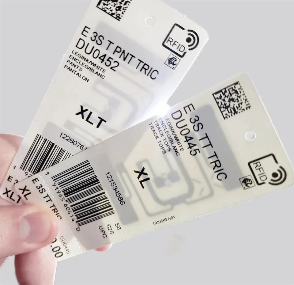 Barcode Hängeetikett mit Strings Papier Produkt hängen Tags für Bekleidung