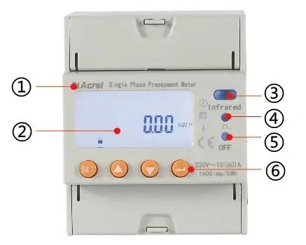 Acrel Adl100-Eynk Prepaid Energy Meter Wireless Energy Monitor Prepayment Power Energy Meter RS485 Electric Meter Kwh Power Meter