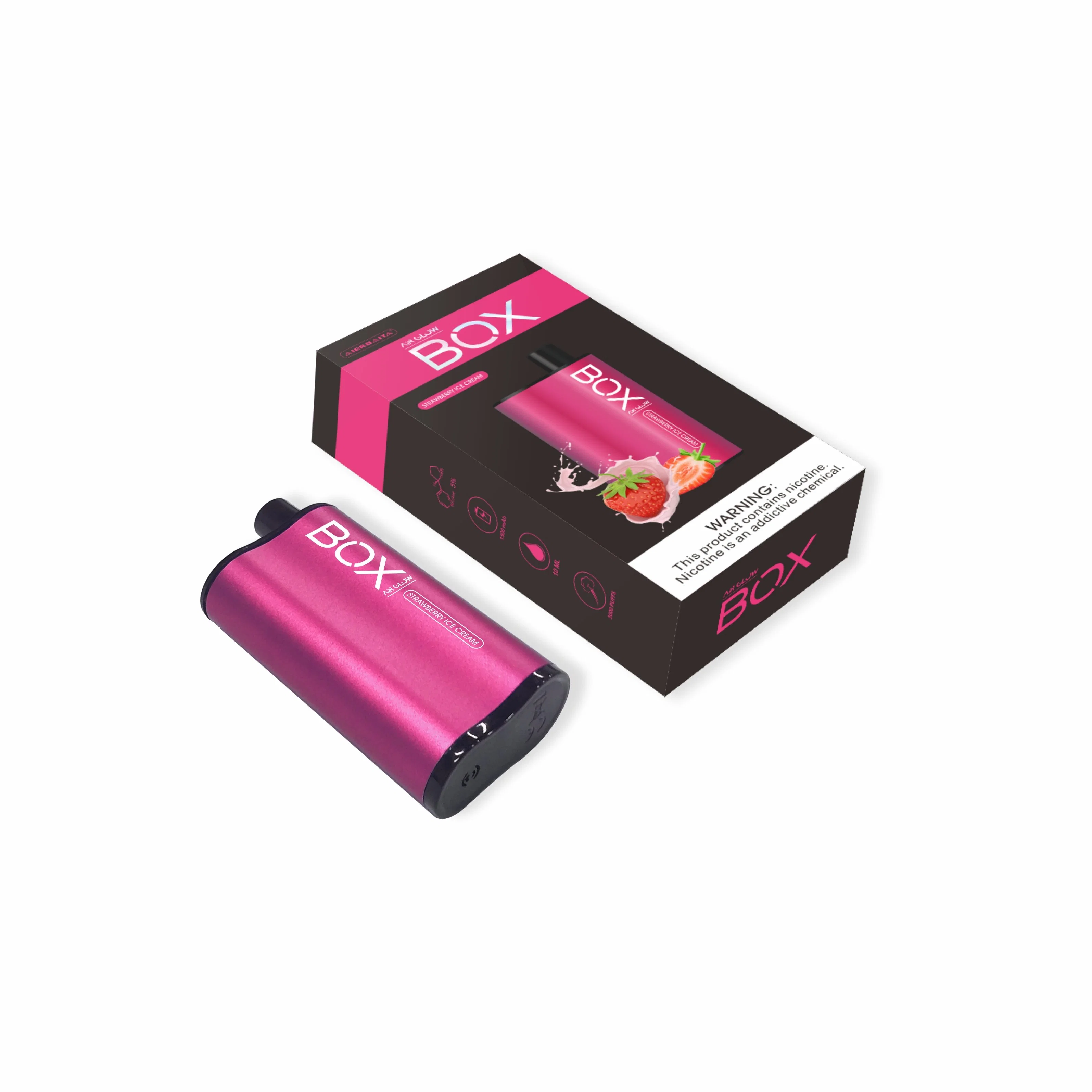 Whole Sale Factory Low MOQ 3000 Puffs Air Glow Box