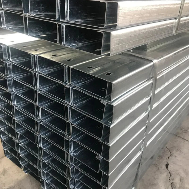 Hot DIP Galvanized Channel Stainless Steel Grating with Q235 Material AISI Standard Construction Cold Formed C Channel Profile