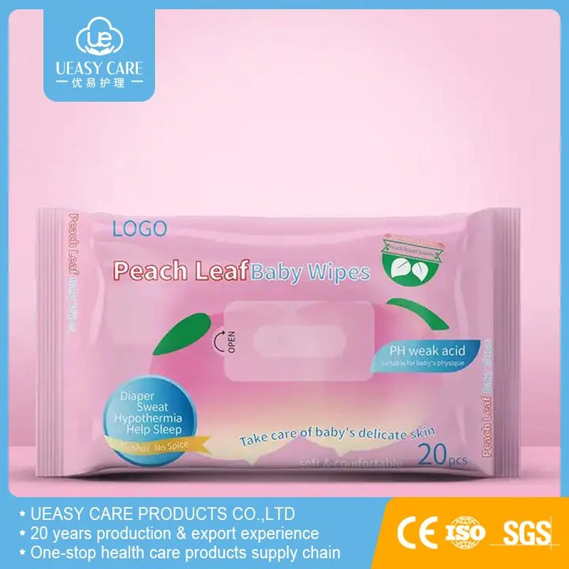 80PCS Wholesale/Supplier pH Balance Natural OEM Cotton Tissue Skin Care Baby Wipes Wet Wipes