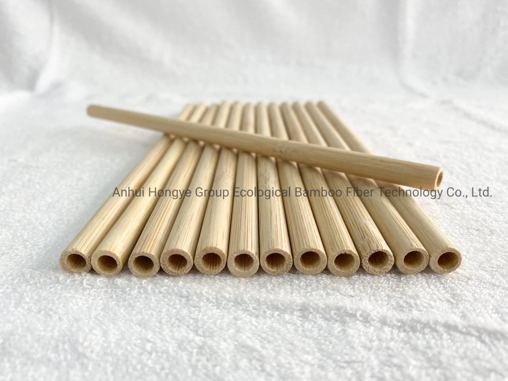 Disposable Bamboo Straw 8.0*200 mm with Logo