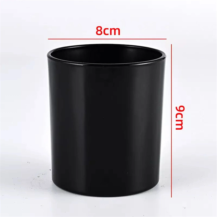 Manufacturer Custom Empty 4zo 8oz 9oz 10oz 16oz Black Glass Candle Jars